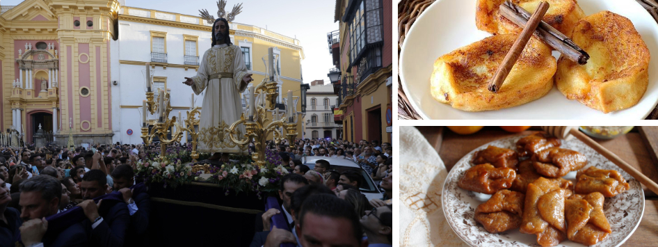 Cuaresma en Sevilla, España. Procesiones y platillos típicos.