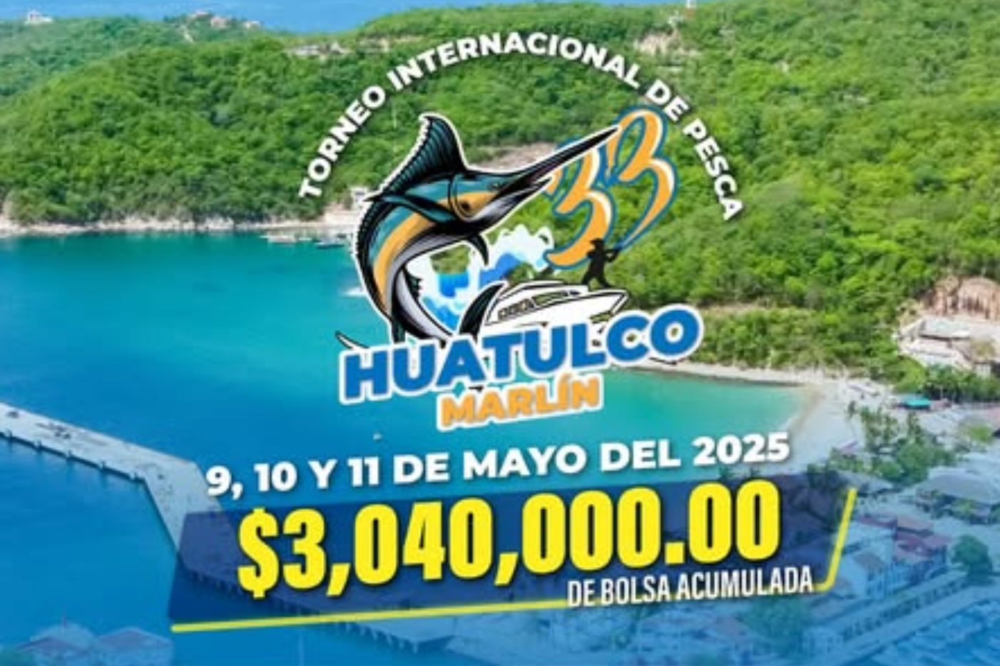 Todo listo para el Torneo Internacional de Pesca Marlín Huatulco 2025: Sectur Oaxaca