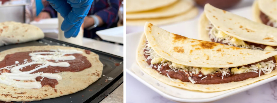 La baleada es un platillo muy popular en Honduras, que consiste en una tortilla de harina de trigo doblada y rellena con frijoles fritos, queso, mantequilla. Pero según el gusto de cada comensal, se le puede agregar huevo, aguacate, jamón, carne de res o pollo desmenuzada.