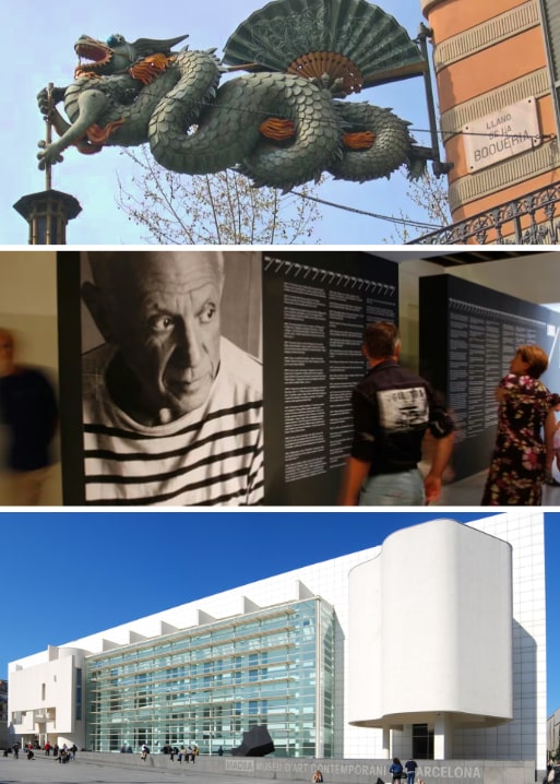 La ciudad está llena de dragones. Tan es así que se han publicado varias ediciones de un libro llamado “Drakcelona” con fotografías de ellos. ¿Te animas a buscarlos? El más famoso está en el Park Güell y de hecho es un motivo frecuente en Gaudí y