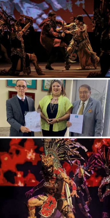 En su intervención, la fundadora y directora de “Arte y Folklor México” y del ballet del Valle de los Dioses, Aranza Zu López , explicó la relevancia de que esta agrupación participe en la celebración nacional de la independencia de México.