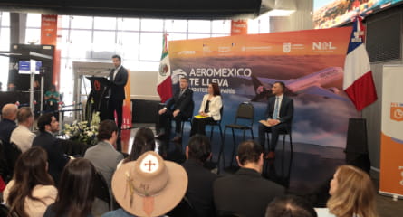“La nueva ruta directa Monterrey–París refuerza el papel del Aeropuerto Internacional de Monterrey como el principal HUB aéreo del norte de México.