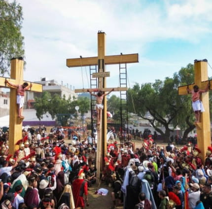 Representación de la Pasión de Cristo en Iztapalapa, patrimonio Cultural de la UNESCO